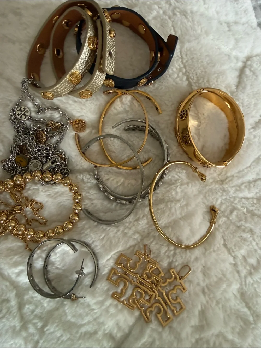 Tory Burch Gold and Silver Mixed Metal Bracelet & Bangle Lot